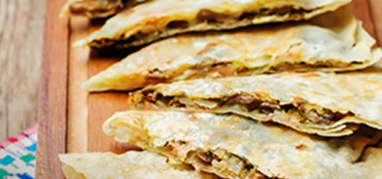 Mushroom and Gouda Quesadilla
