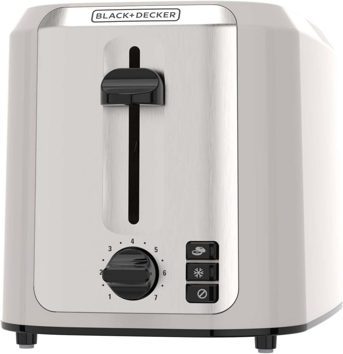 BLACK+DECKER 2-Slice Toaster with Extra-Wide Slots, Baked Stone