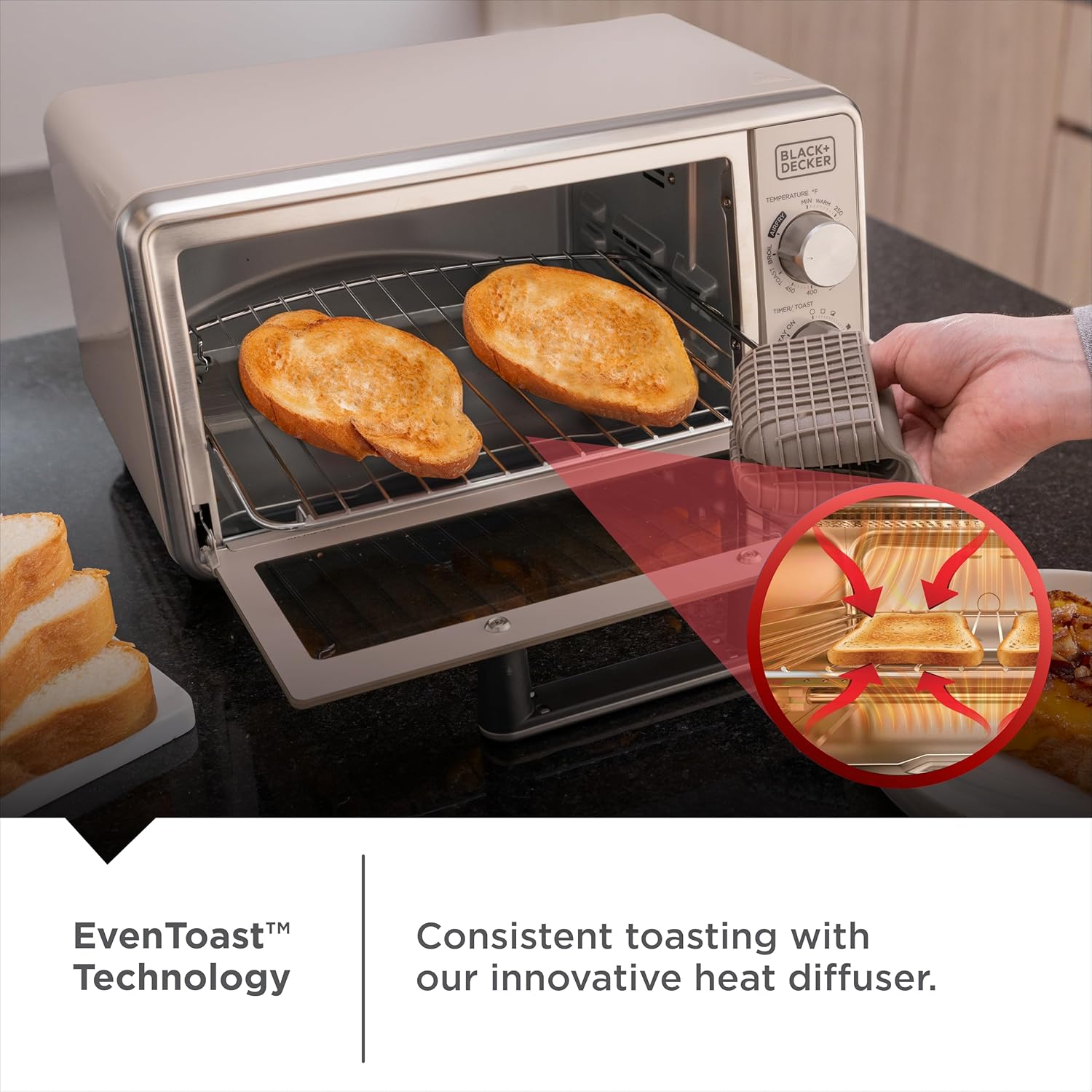 Toaster Oven with 2 Slices of Toast