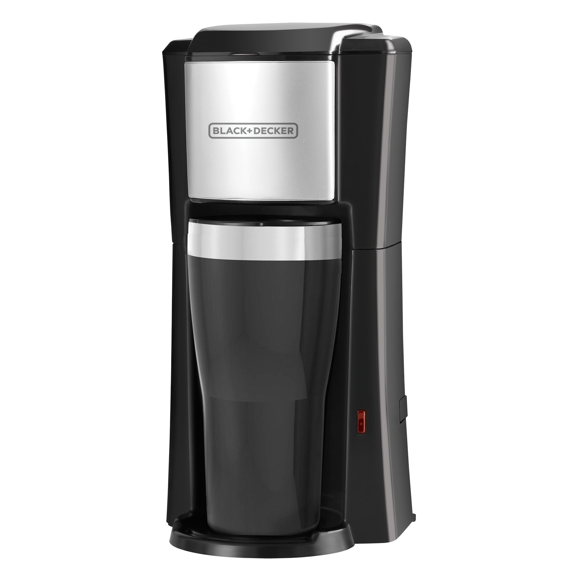 Black+Decker coffee maker on a white background