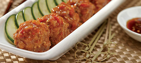 Turkey Thai Meatballs with Ginger Sauce