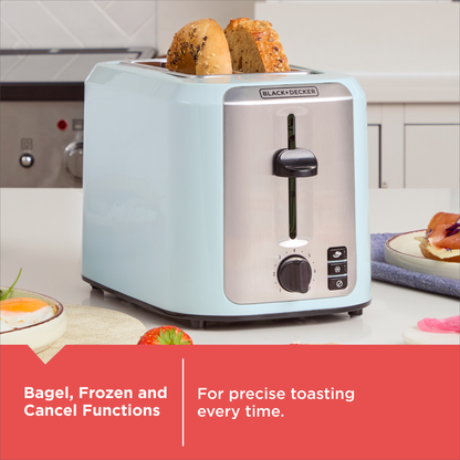 2-Slice Toaster, Surf Spray Blue