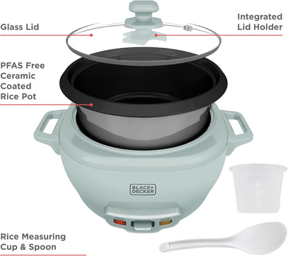 Diagram of a rice cooker with labeled parts on a white background