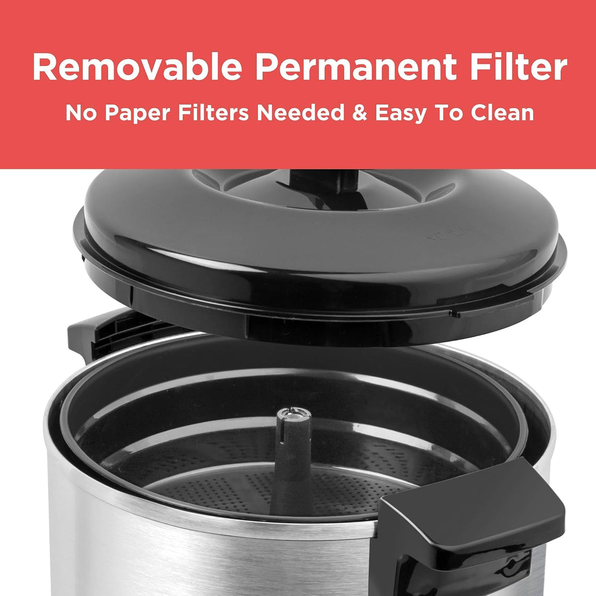 BLACK+DECKER 40-Cup Coffee Urn, Fast Brew with Drip-Free Spigot, Black