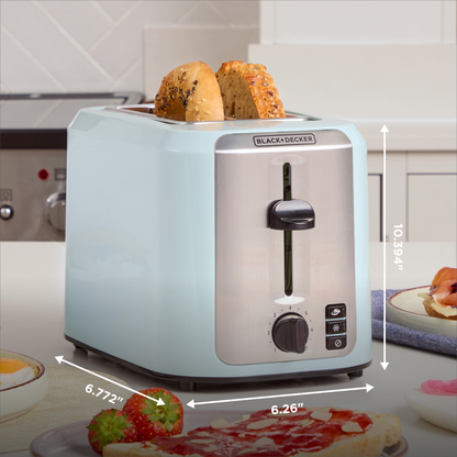 2-Slice Toaster, Surf Spray Blue