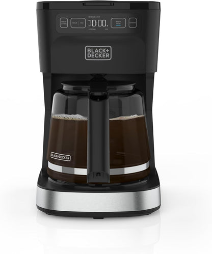 Black and Decker coffee maker on a white background