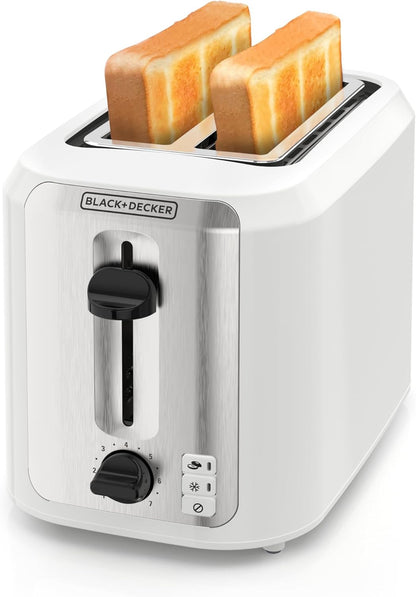 BLACK+DECKER 2-Slice Toaster, Stone Off-White