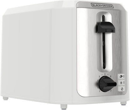 BLACK+DECKER 2-Slice Toaster, Stone Off-White