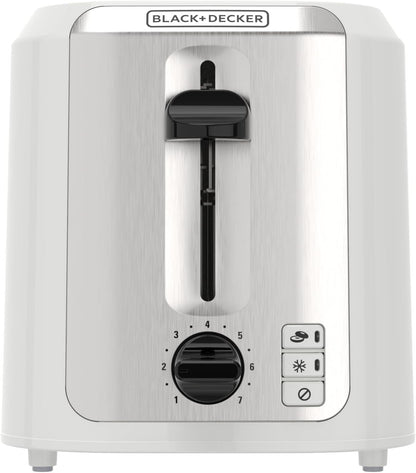 BLACK+DECKER 2-Slice Toaster, Stone Off-White