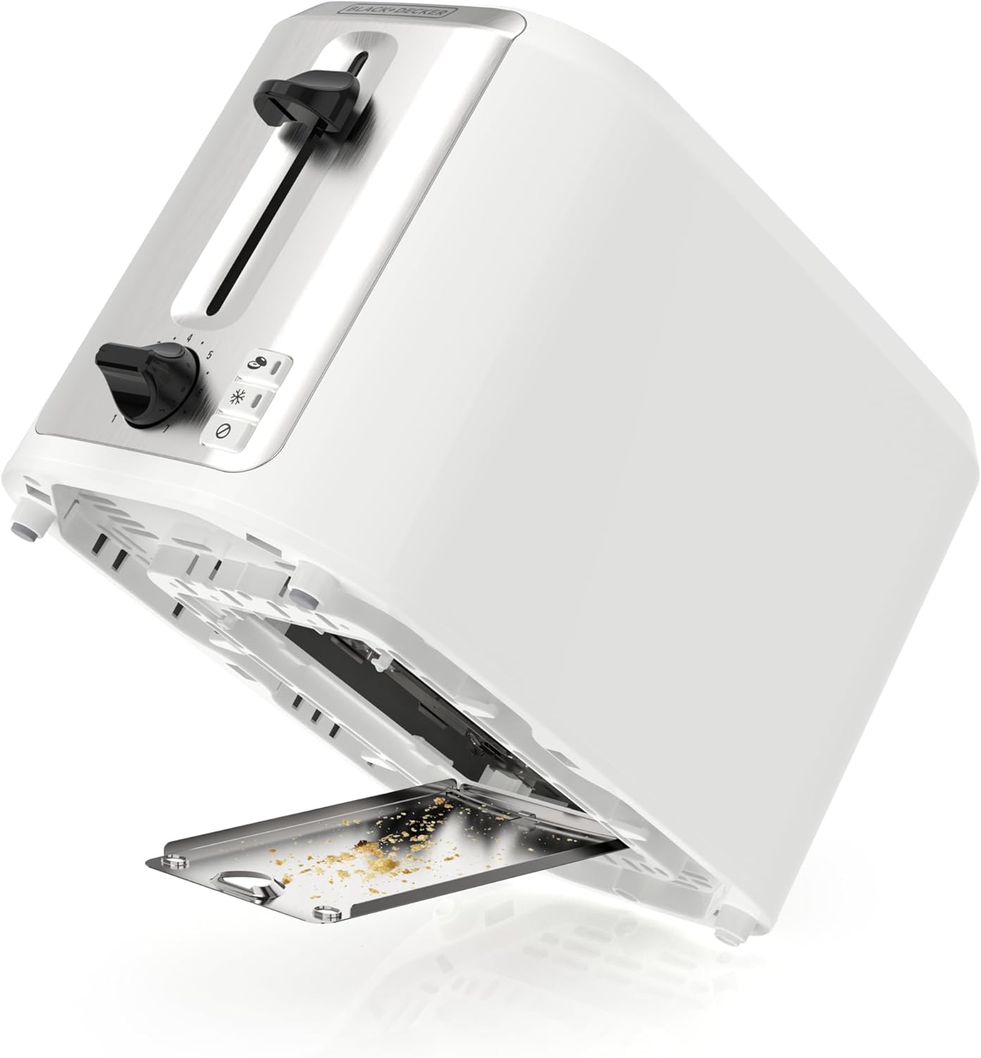 BLACK+DECKER 2-Slice Toaster, Stone Off-White