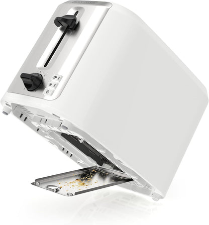 BLACK+DECKER 2-Slice Toaster, Stone Off-White
