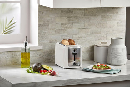 BLACK+DECKER 2-Slice Toaster, Stone Off-White
