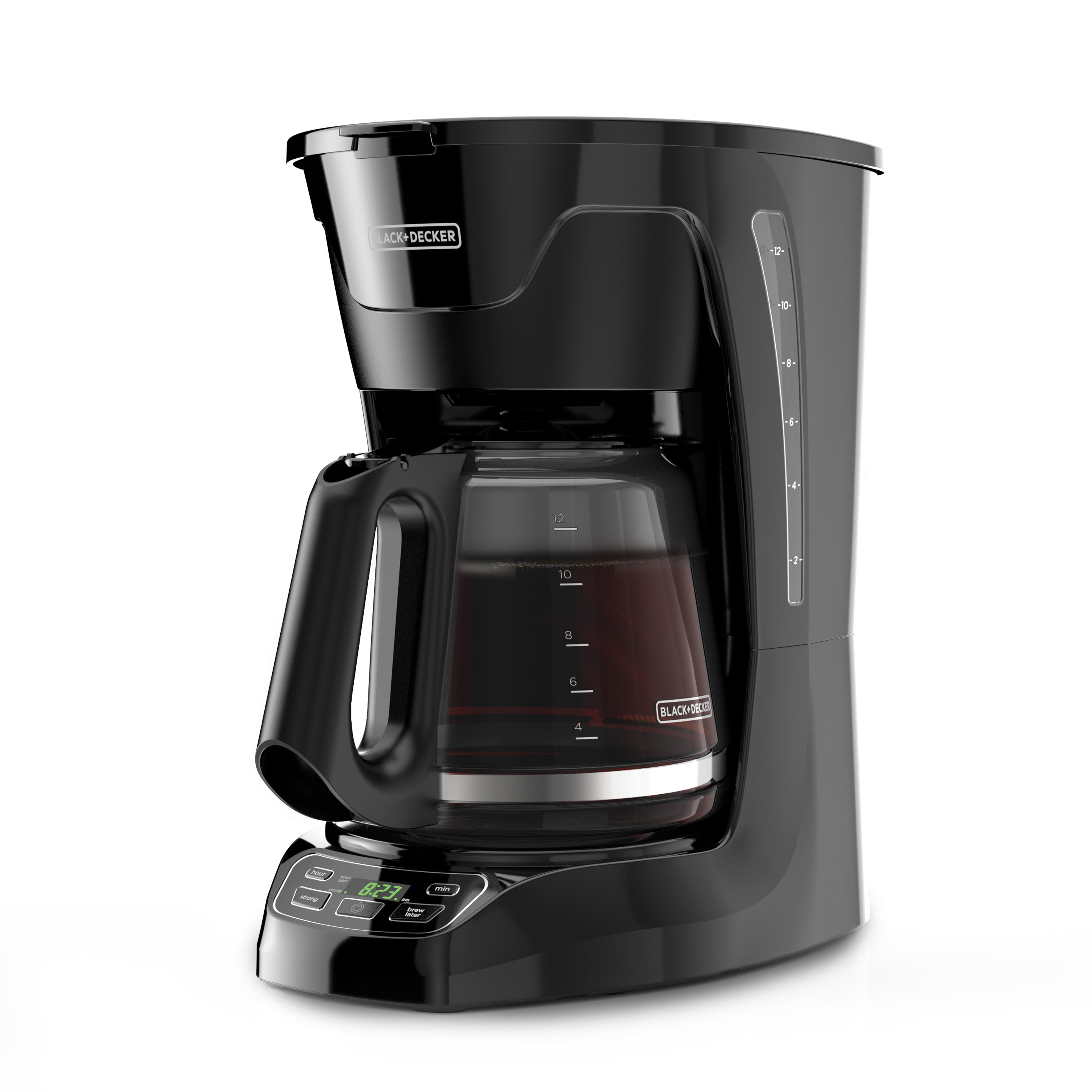 12 Cup Programmable Coffeemaker with Vortex Technology - Black