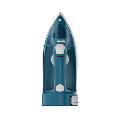 Blue iron on a white background