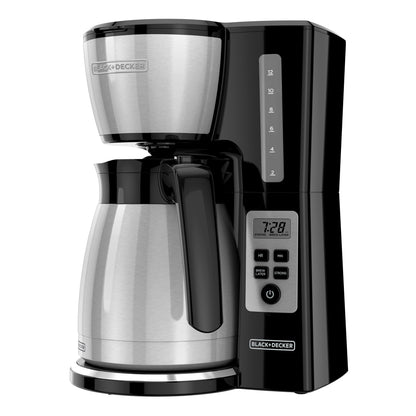 Black and Decker coffee maker on a white background
